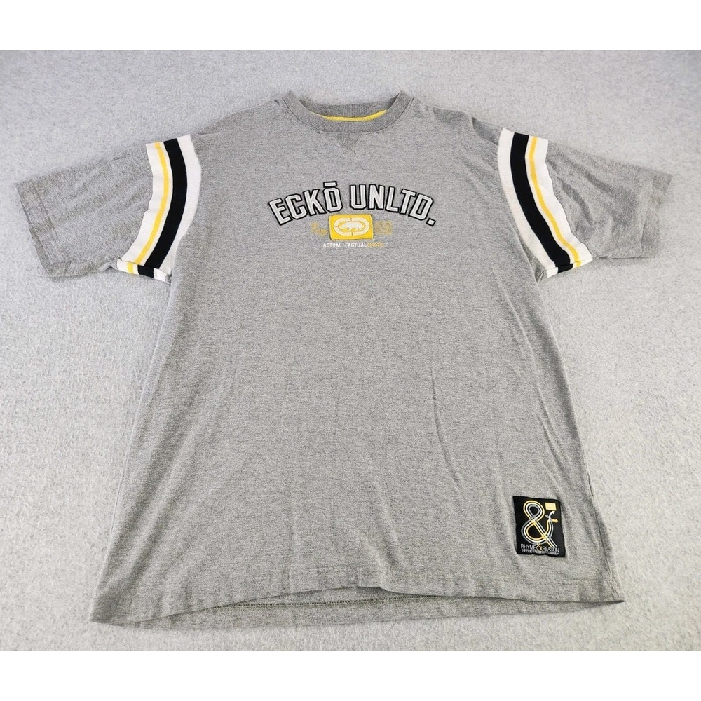 Vintage Y2K Echo Unlimited Thick T-shirt Pittsburgh Steelers Colors Men's XL 2XL